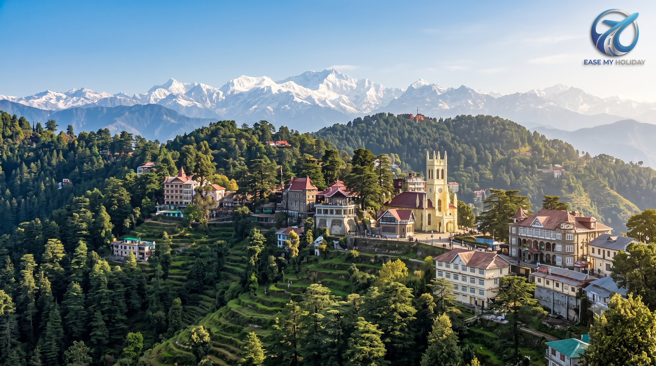 Shimla Manali Tour Package Snow Mountains and Valley View